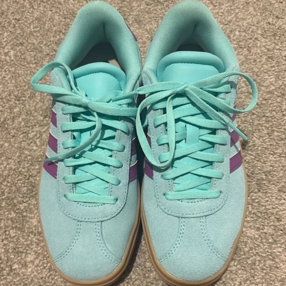 Adidas VL Court Bold Platform Sneaker in Bright Blue